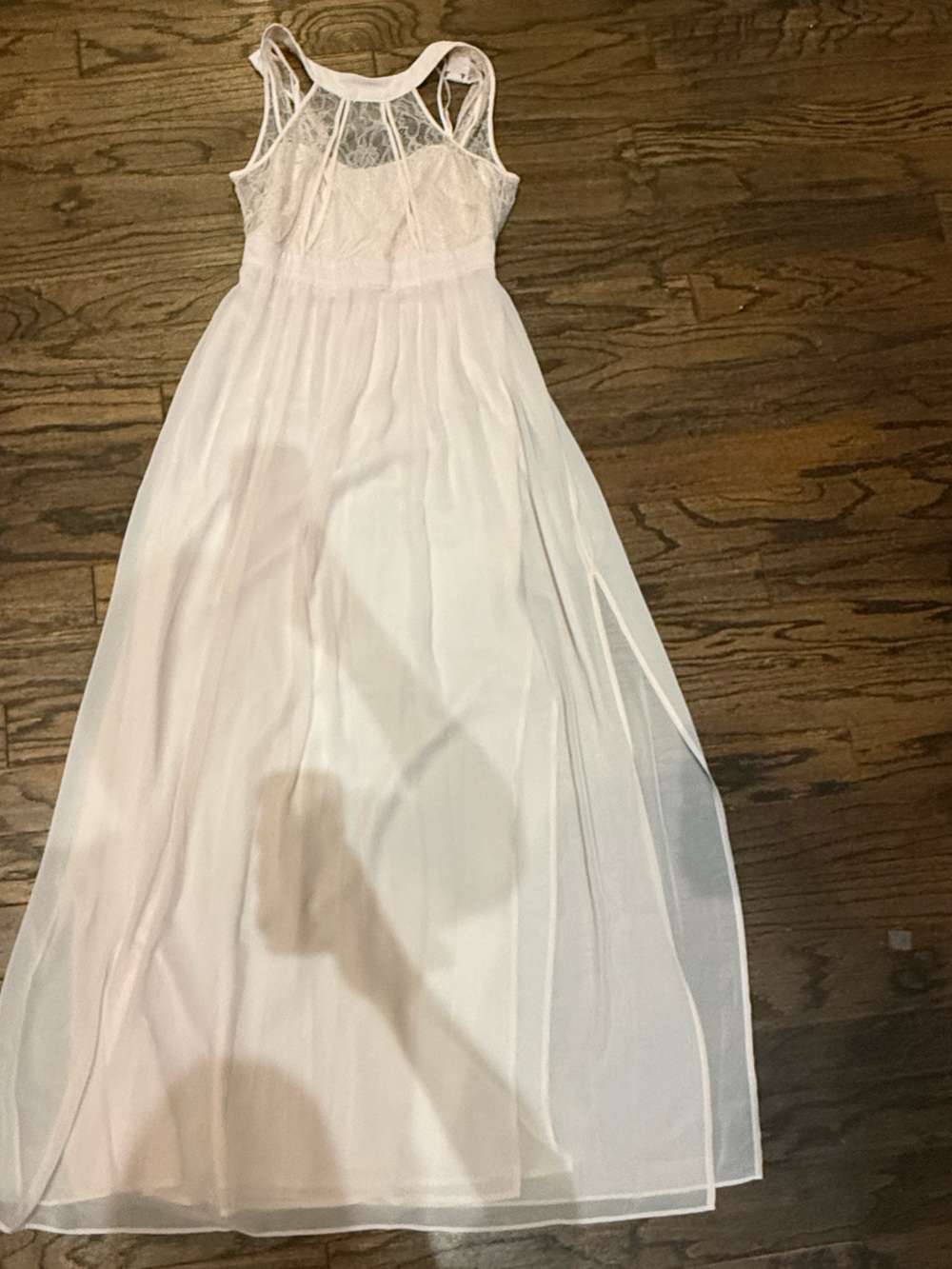 BCBG Generation Pink Dove Lace Gown